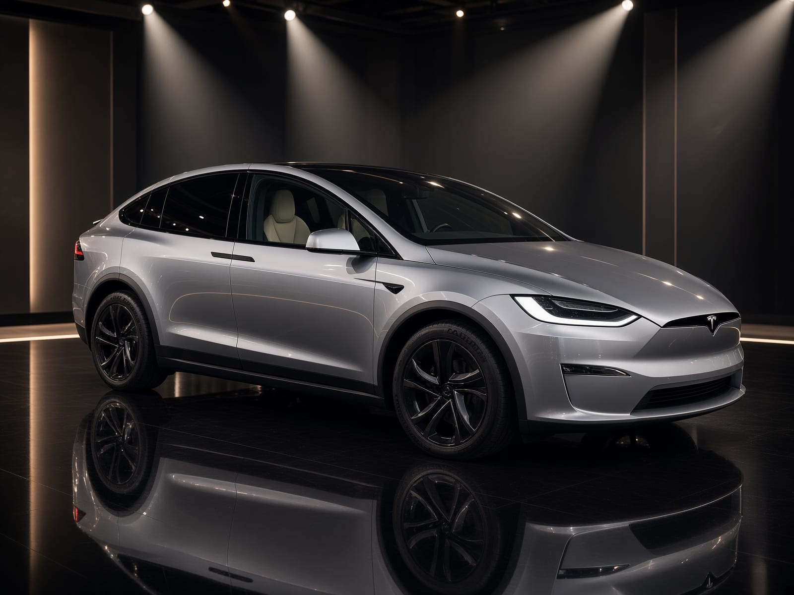 2026 Tesla Model X Long Range in Lunar Silver — photo 1 of 8