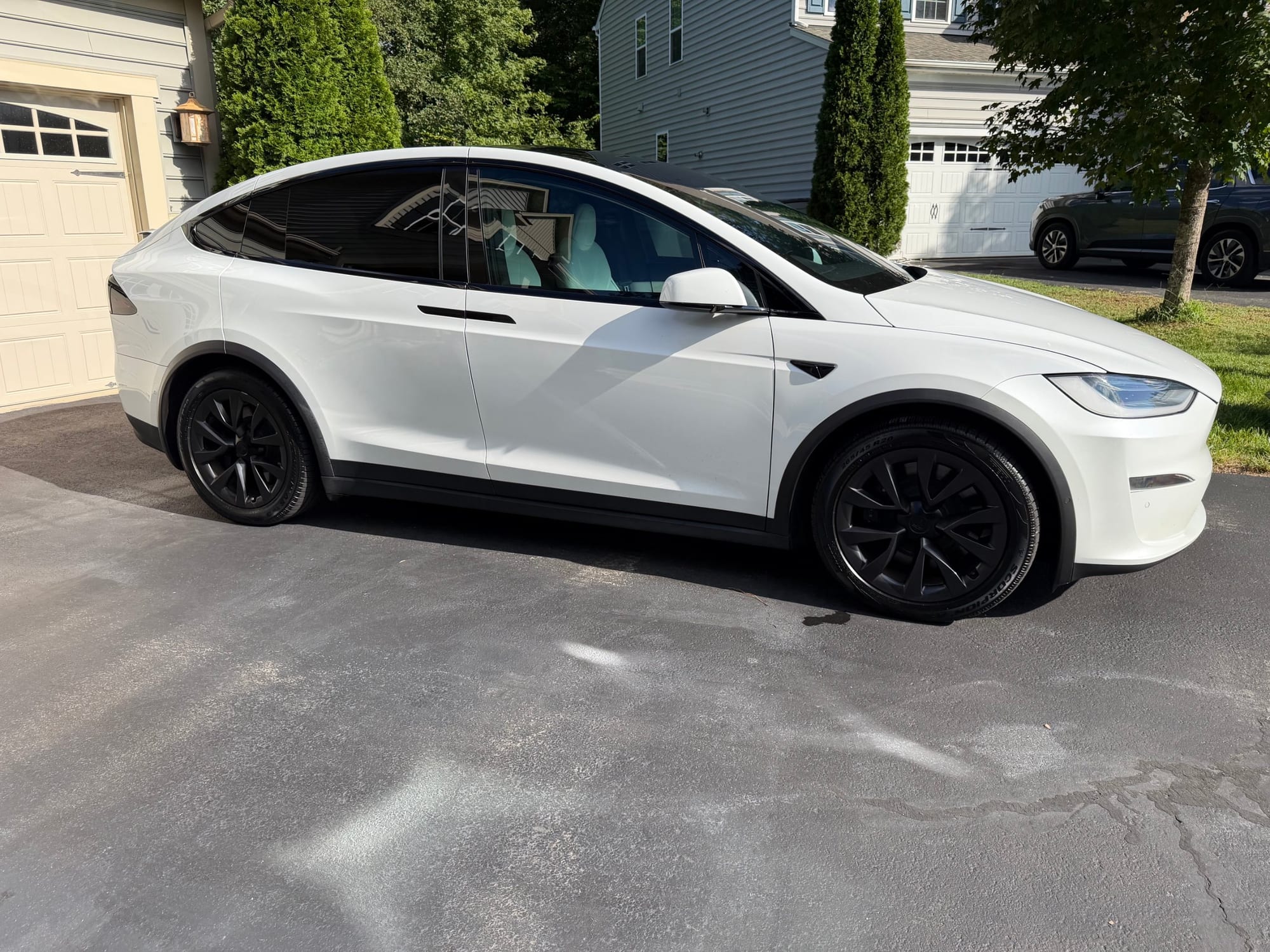 2023 Tesla Model X Plaid in Pearl White Multi-Coat — photo 1 of 19